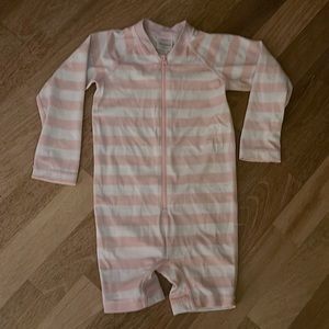 Hannah Anderson Pink and White Striped Bathing suit